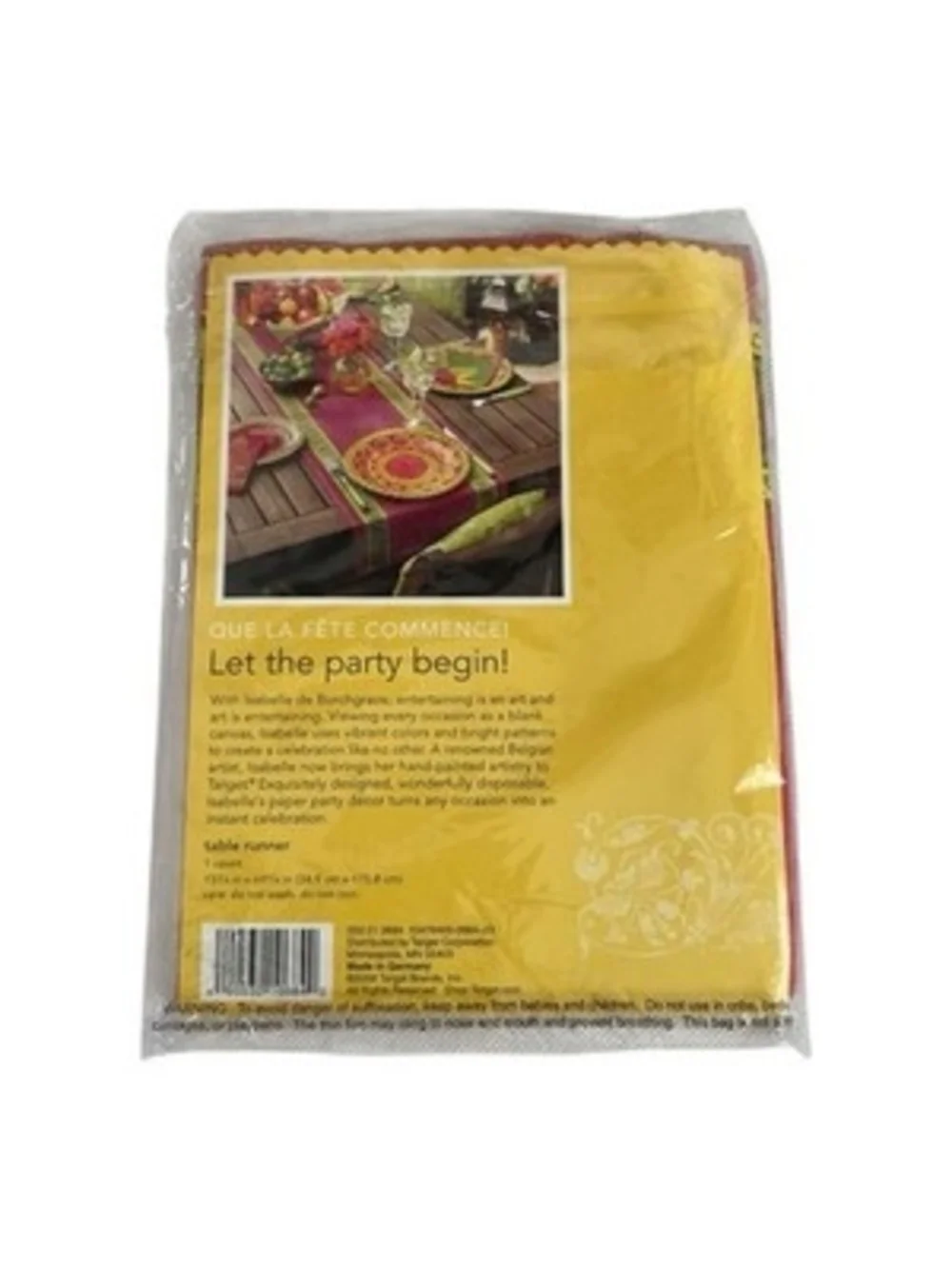 Isabelle de Borchgrave Party Table Runner Target 2008 Boho Damask NIP Rare